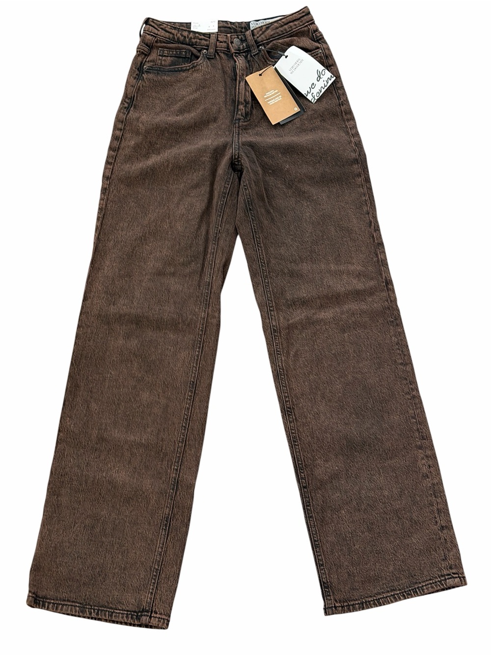 Vero Moda Chocolate Wash High-Rise Wide Leg Jeans